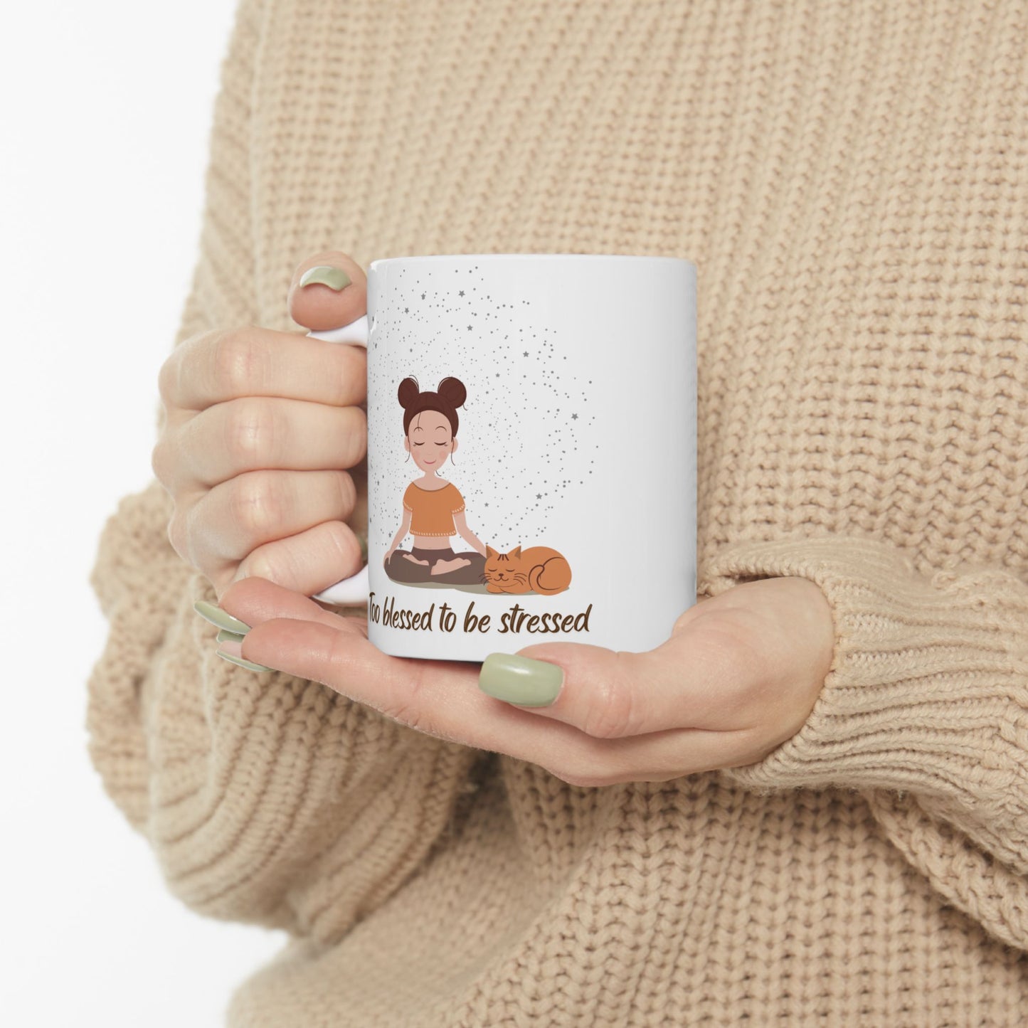 Too blessed to be stressed Mug