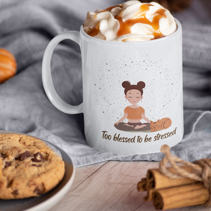 Too blessed to be stressed Mug